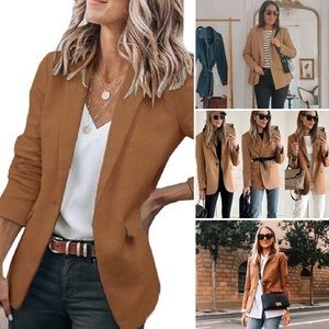 Studio Works Faux Suede, super soft & lined Camel Blazer w/brushed gold buttons